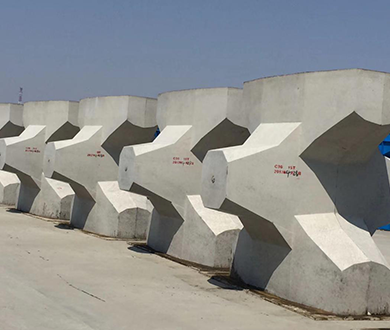 Prefabrication of Accropode Blocks for Siltation Promotion and Reclamation Project of Yushan in Daishan, Zhoushan